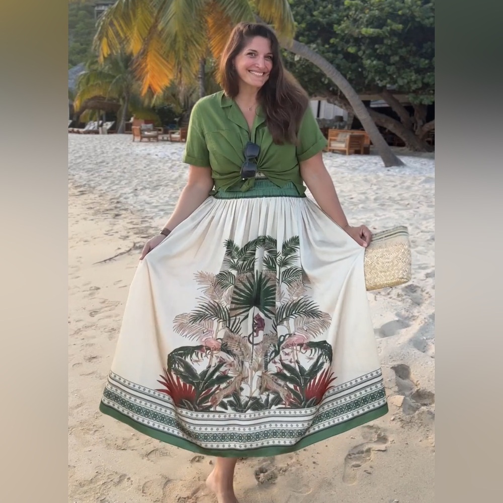 Farm Rio style next maxi skirt